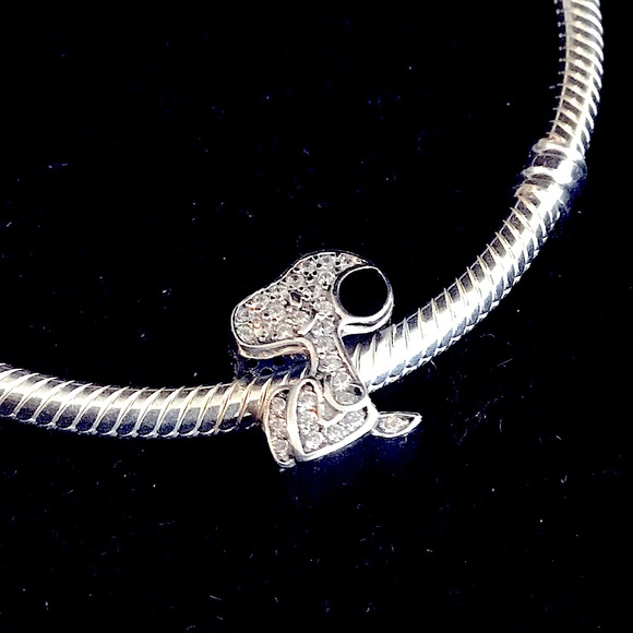 SNOOPY SILVER CHARM FOR PANDORA BRACELET